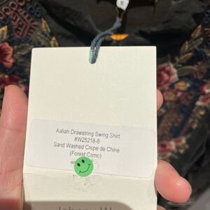 Johnny Was Aaliah Drawstring Swing Tunic - Camo